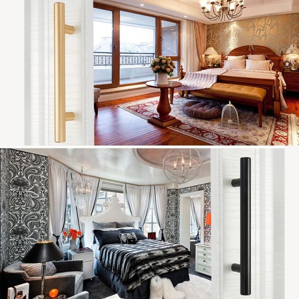 2 PCS 9001A-160 Simple Furniture Cabinet Handle Aluminum Profile Round Handle (Gold) - Image 9