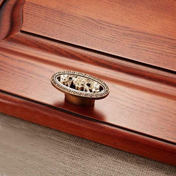 5 PCS 5008 Cabinet Zinc Alloy Retro Handle Coffee Cat Eye Handle (Coffee Ancient Silver) - Image 2