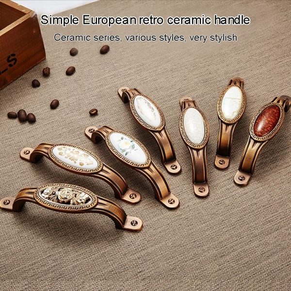 3 PCS 5008-128 Cabinet Zinc Alloy Retro Handle Coffee Cat Eye Handle (Coffee Ancient Silver) - Image 6