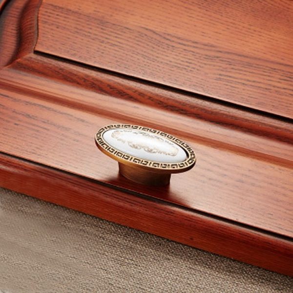 5 PCS 5008 Cabinet Zinc Alloy Retro Handle Coffee Cat Eye Handle (Coffee Classical Gold) - Image 2