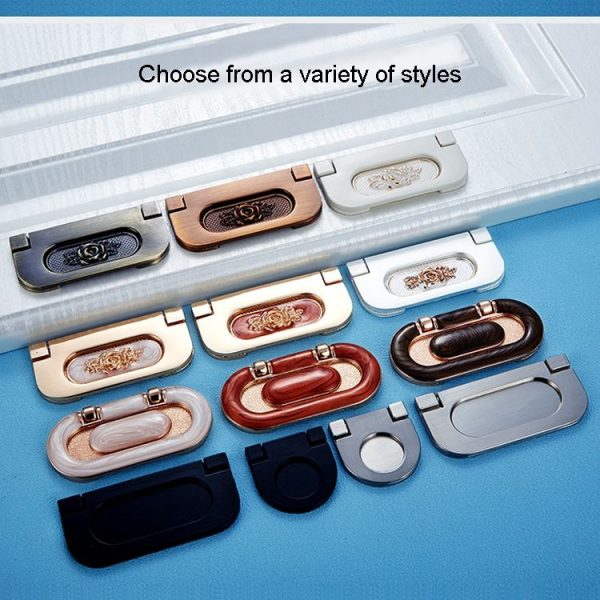 5 PCS 6531-64 Simple European Furniture Drawer Hidden Buckle Handle (White Amber) - Image 5