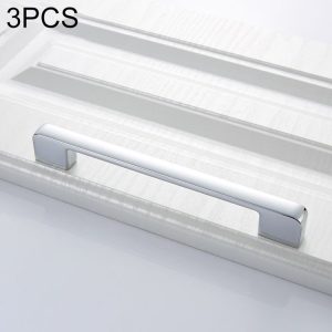 3 PCS 6613-160 Simple Cabinet Door Handle Drawer Wardrobe Zinc Alloy Handle (Bright Chrome)