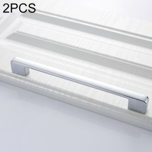 2 PCS 6613-224 Simple Cabinet Door Handle Drawer Wardrobe Zinc Alloy Handle (Bright Chrome)