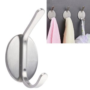 304 Stainless Steel Elliptical Hook Bathroom Non-perforated Storage Clothes Hanger