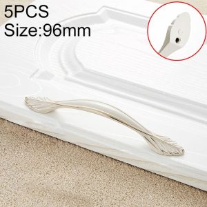 5 PCS 6593_128 Ivory White Zinc Alloy Simple Closet Cabinet Handle Pitch: 128mm