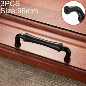 3 PCS 6229-96 Simple Archaistic Zinc Alloy Handle for Cabinet Wardrobe Drawer Door, Hole Spacing: 96mm