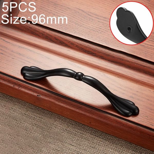 5 PCS 6555-96 Simple Archaistic Zinc Alloy Handle for Cabinet Wardrobe Drawer Door, Hole Spacing: 96mm
