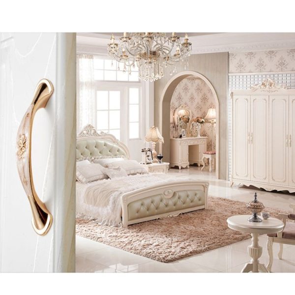 5 PCS 6026-96 European Style Zinc Alloy Cabinet Wardrobe Drawer Door Handle, Hole Spacing: 96mm (White Amber) - Image 6
