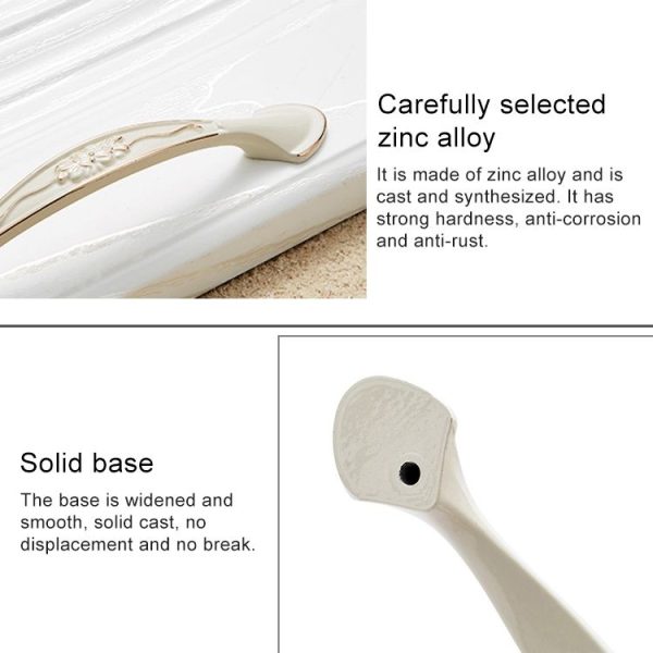 5 PCS 6026-96 European Style Zinc Alloy Cabinet Wardrobe Drawer Door Handle, Hole Spacing: 96mm (Gold+Silver) - Image 3