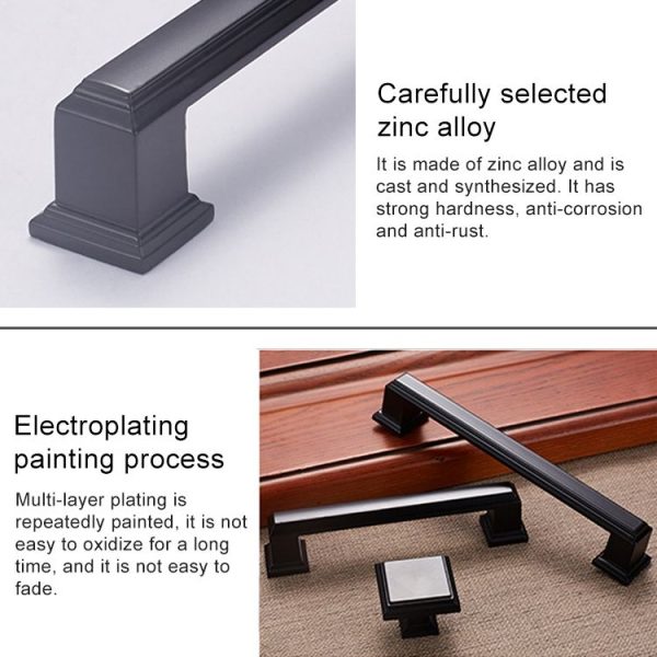 2 PCS 6609-128 Zinc Alloy Cabinet Wardrobe Drawer Door Handle, Hole Spacing: 128mm (Blackening Red Bronze) - Image 3