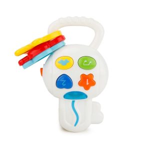 Brettbble Cartoon Baby Child Early Education Key Style Music Toys with LED Light (White)