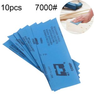 10pcs Grit 7000 Wet And Dry Polishing Grinding Sandpaper, Size: 23 x 9cm (Blue)