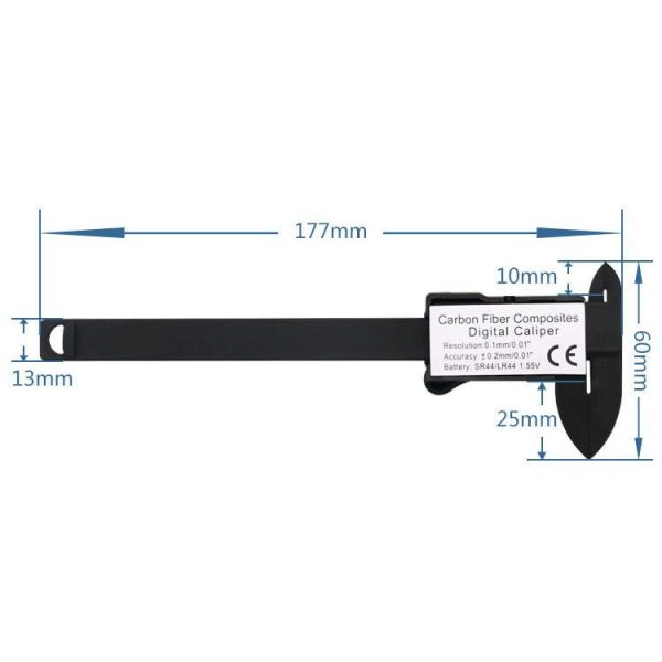 Plastic Fiber Digital Display Vernier Caliper, Measure Range: 100mm (4 inch), Plastic Box Packing - Image 3