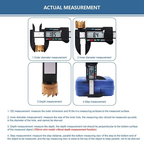 Plastic Fiber Digital Display Vernier Caliper, Measure Range: 100mm (4 inch), Plastic Box Packing - Image 7