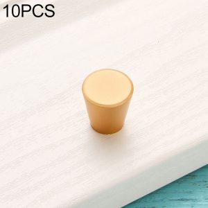 10 PCS 9001-Single Big Oval Drawer Cabinet Door Aluminum Alloy Handle (Gold)