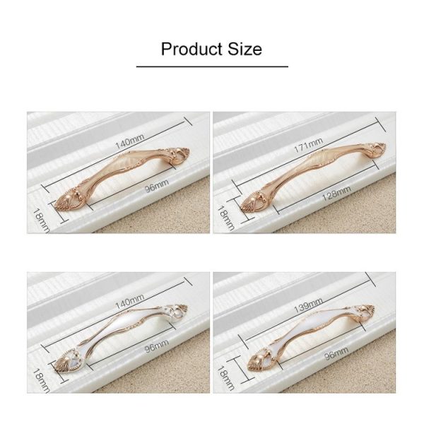 5 PCS 6566-96 Yellow Exquisite European Style Royal Gem Drawer Cabinet Handle - Image 4