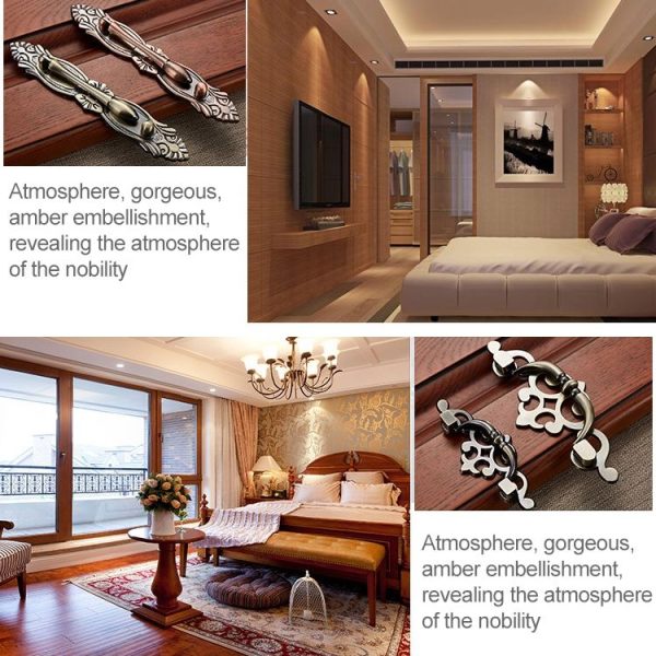 3 PCS 6054-96 Cyan Ancient Drawer Cabinet Door Bronze European Style Handle - Image 5