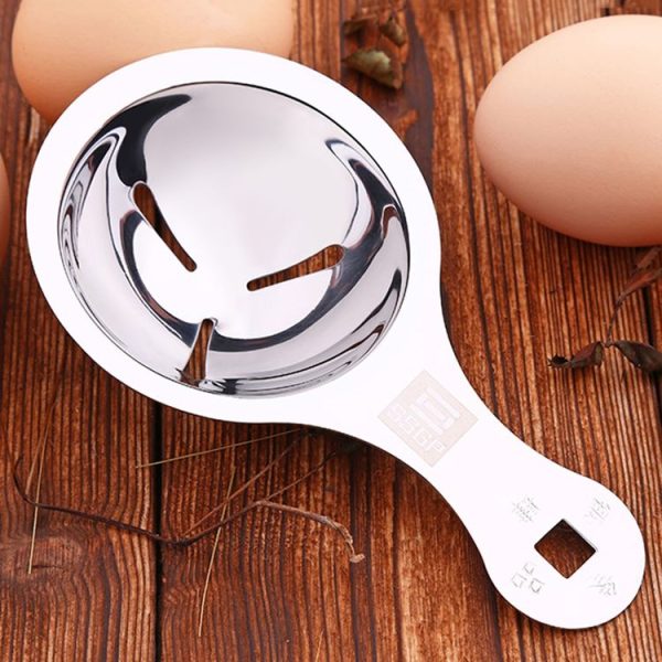 SSGP Stainless Steel Egg Yolk Separator Protein Dividers Spoon with Logo - Image 7