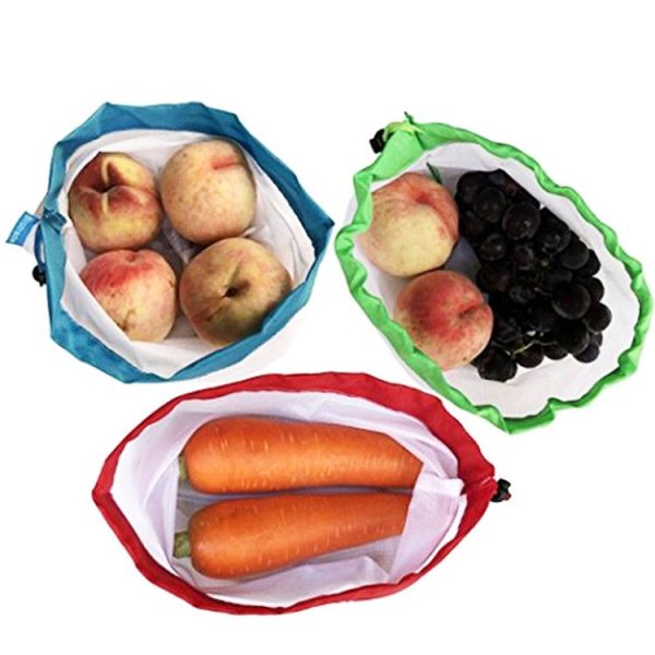 10 PCS Double-Stitched Strength Reusable Fruit Sandwich Pouch Mesh Storage Bags, Size: 30cm x 43cm, Random Color Delivery - Image 7