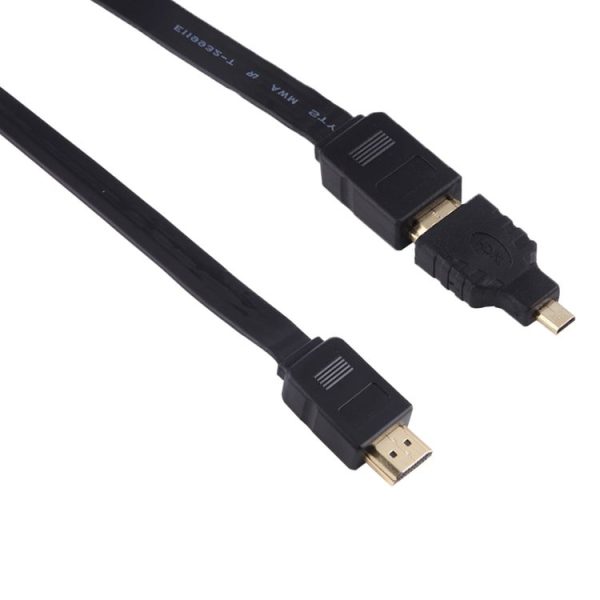 1m HDMI Male to HDMI Male Retractable Video Audio Connector Adapter Cable with Mini HDMI & Micro HDMI Adapters for HDTV Monitor & Projector & PC & Cameras & Tablets & Smartphones - Image 6