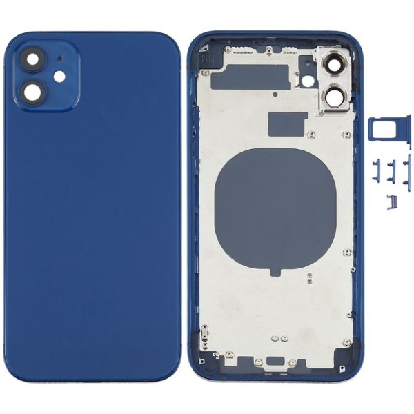 Back Housing Cover with Appearance Imitation of iP12 for iPhone 11 (Blue)