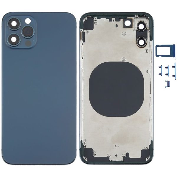 Back Housing Cover with Appearance Imitation of iP12 for iPhone X (Blue)