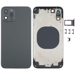 Back Housing Cover with Appearance Imitation of iP12 Pro for iPhone X (Black)