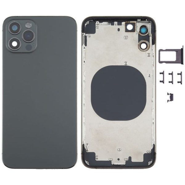 Back Housing Cover with Appearance Imitation of iP12 Pro for iPhone X (Black)