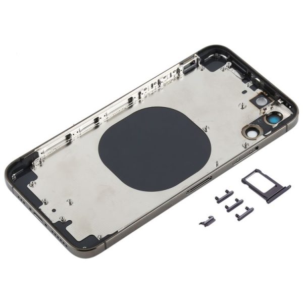 Back Housing Cover with Appearance Imitation of iP12 Pro for iPhone X (Black) - Image 3
