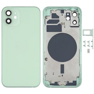 Back Housing Cover with SIM Card Tray & Side Keys & Camera Lens for iPhone 12 (Green)