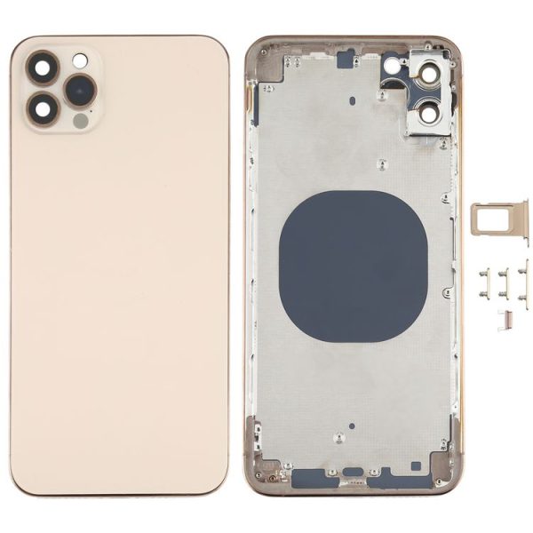 Back Housing Cover with Appearance Imitation of iP12 Pro Max for iPhone XS Max (Gold)