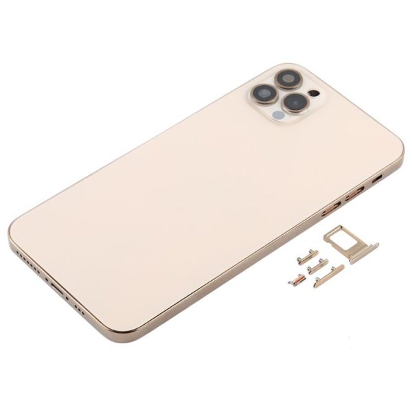 Back Housing Cover with Appearance Imitation of iP12 Pro Max for iPhone XS Max (Gold) - Image 2