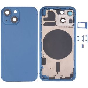Back Housing Cover with SIM Card Tray & Side Keys & Camera Lens for iPhone 13 Mini (Blue)