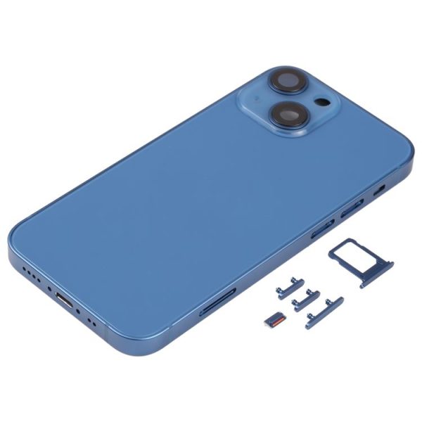 Back Housing Cover with SIM Card Tray & Side Keys & Camera Lens for iPhone 13 Mini (Blue) - Image 2