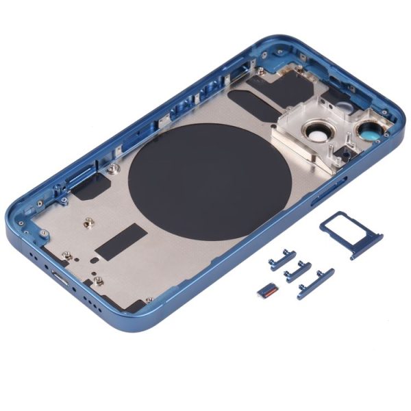 Back Housing Cover with SIM Card Tray & Side Keys & Camera Lens for iPhone 13 Mini (Blue) - Image 3