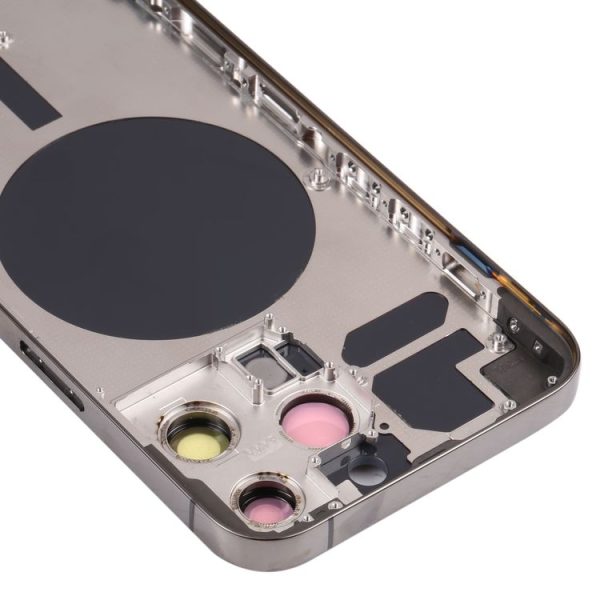 Back Housing Cover with SIM Card Tray & Side Keys & Camera Lens for iPhone 13 Pro (Black) - Image 4
