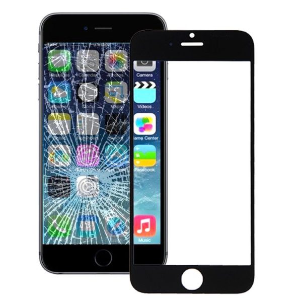 10 PCS for iPhone 6 Front Screen Outer Glass Lens (Black) - Image 2