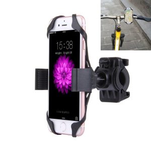 360 Degree Rotation Bicycle Phone Holder with Flexible Stretching Clip for iPhone 7 & 7 Plus / iPhone 6 & 6 Plus / iPhone 5 & 5C & 5s (Black)