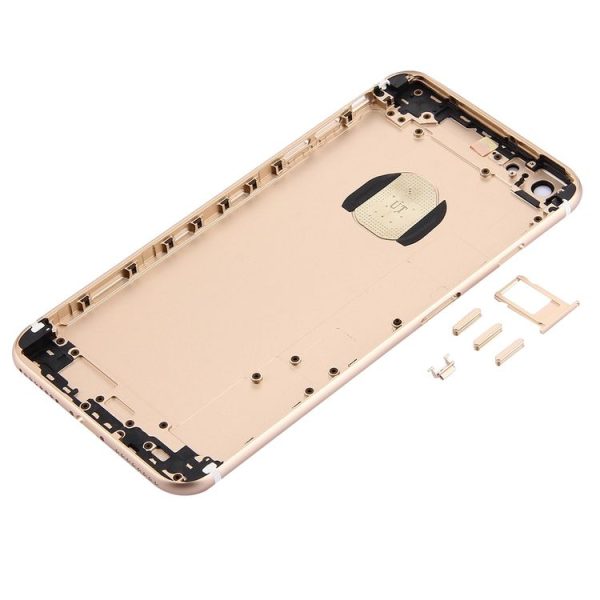 5 in 1 Full Assembly Metal Housing Cover with Appearance Imitation of i7 for iPhone 6s Plus, Including Back Cover (Big Camera Hole) & Card Tray & Volume Control Key & Power Button & Mute Switch Vibrator Key, No Headphone Jack (Gold) - Image 4