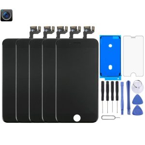 5 PCS TFT LCD Screen with Front Camera for iPhone 6s (Black)