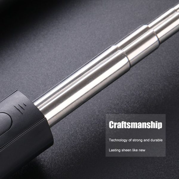 2 in 1 Foldable Bluetooth Shutter Remote Selfie Stick Tripod for iPhone and Android Phones (Black) - Image 14