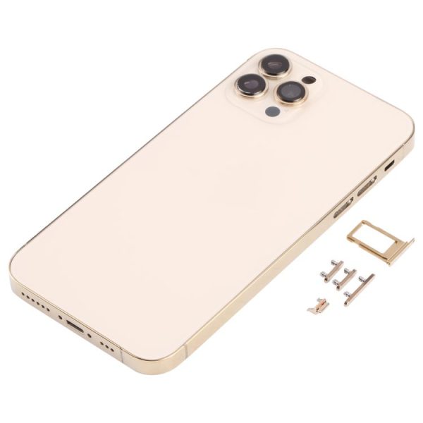 Back Housing Cover with Appearance Imitation of iP13 Pro for iPhone X (Gold) - Image 2