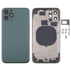 Back Housing Cover with SIM Card Tray & Side keys & Camera Lens for iPhone 11 Pro Max (Green)