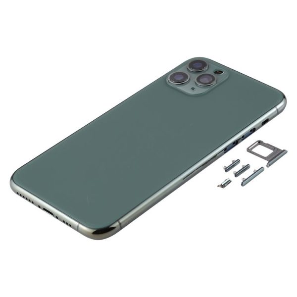 Back Housing Cover with SIM Card Tray & Side keys & Camera Lens for iPhone 11 Pro Max (Green) - Image 2