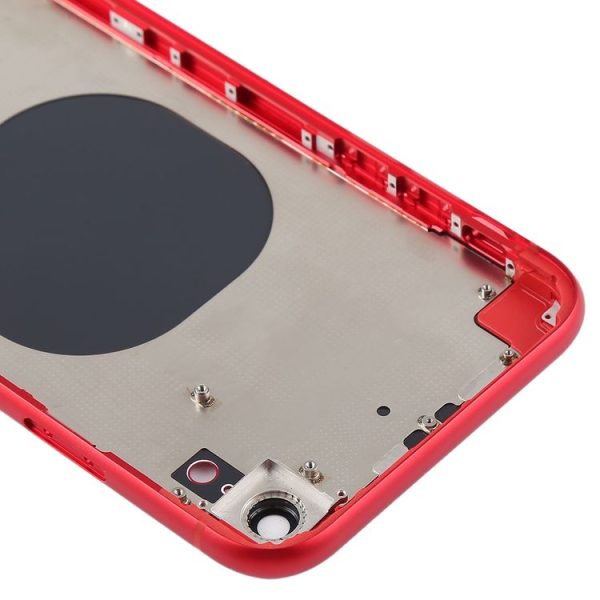 Back Housing Cover with Camera Lens & SIM Card Tray & Side Keys for iPhone XR (Red) - Image 4