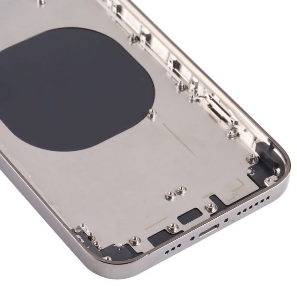 Stainless Steel Material Back Housing Cover with Appearance Imitation of iP13 Pro for iPhone XR (Black) - Image 4