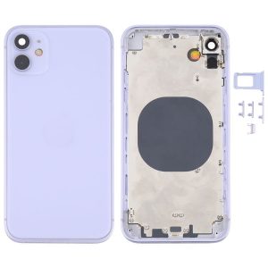 Back Housing Cover with Appearance Imitation of iP12 for iPhone XR (Purple)