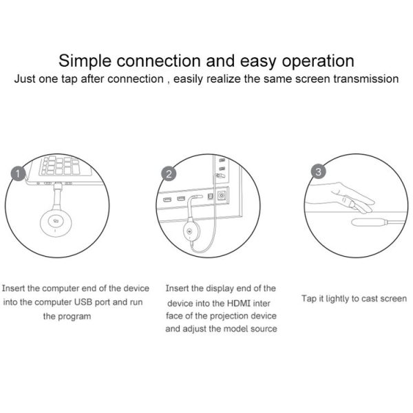 Original Xiaomi Mi Pat Wireless Screen Projection Device (White) - Image 9