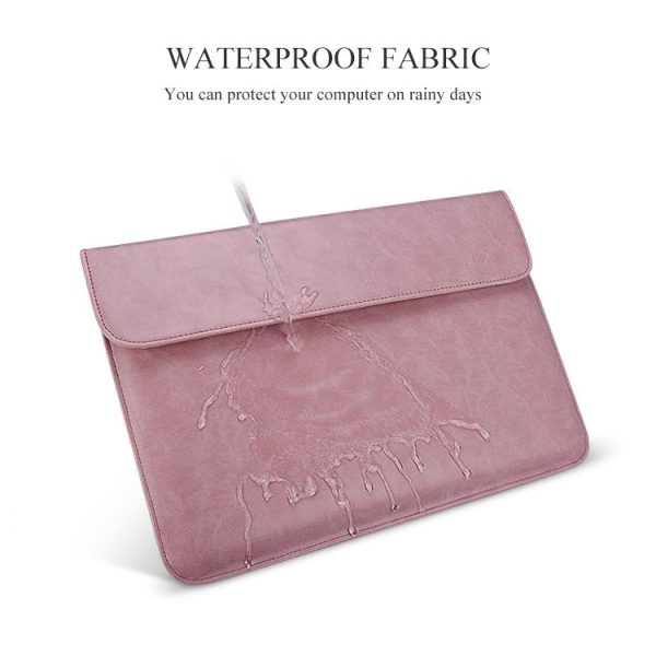 PU01S PU Leather Horizontal Invisible Magnetic Buckle Laptop Inner Bag for 13.3 inch laptops (Grey) - Image 6