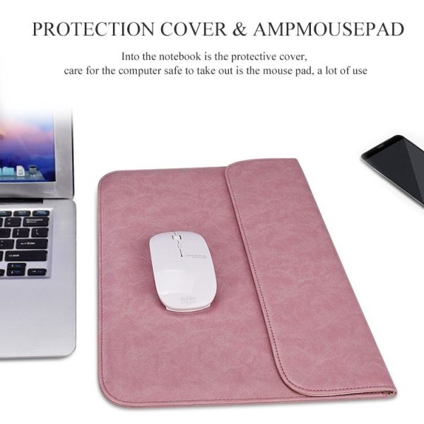 PU01S PU Leather Horizontal Invisible Magnetic Buckle Laptop Inner Bag for 13.3 inch laptops (Grey) - Image 8